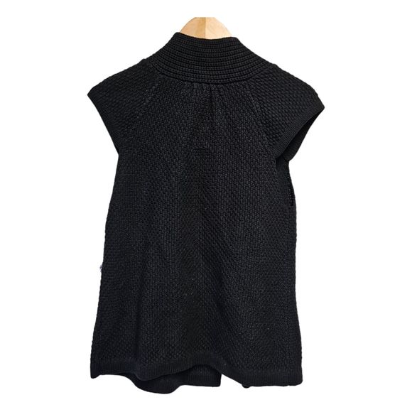 AUGUST SILK Sweater Cap Sleeve Cardigan Chunky Button MEDIUM - Picture 5 of 5